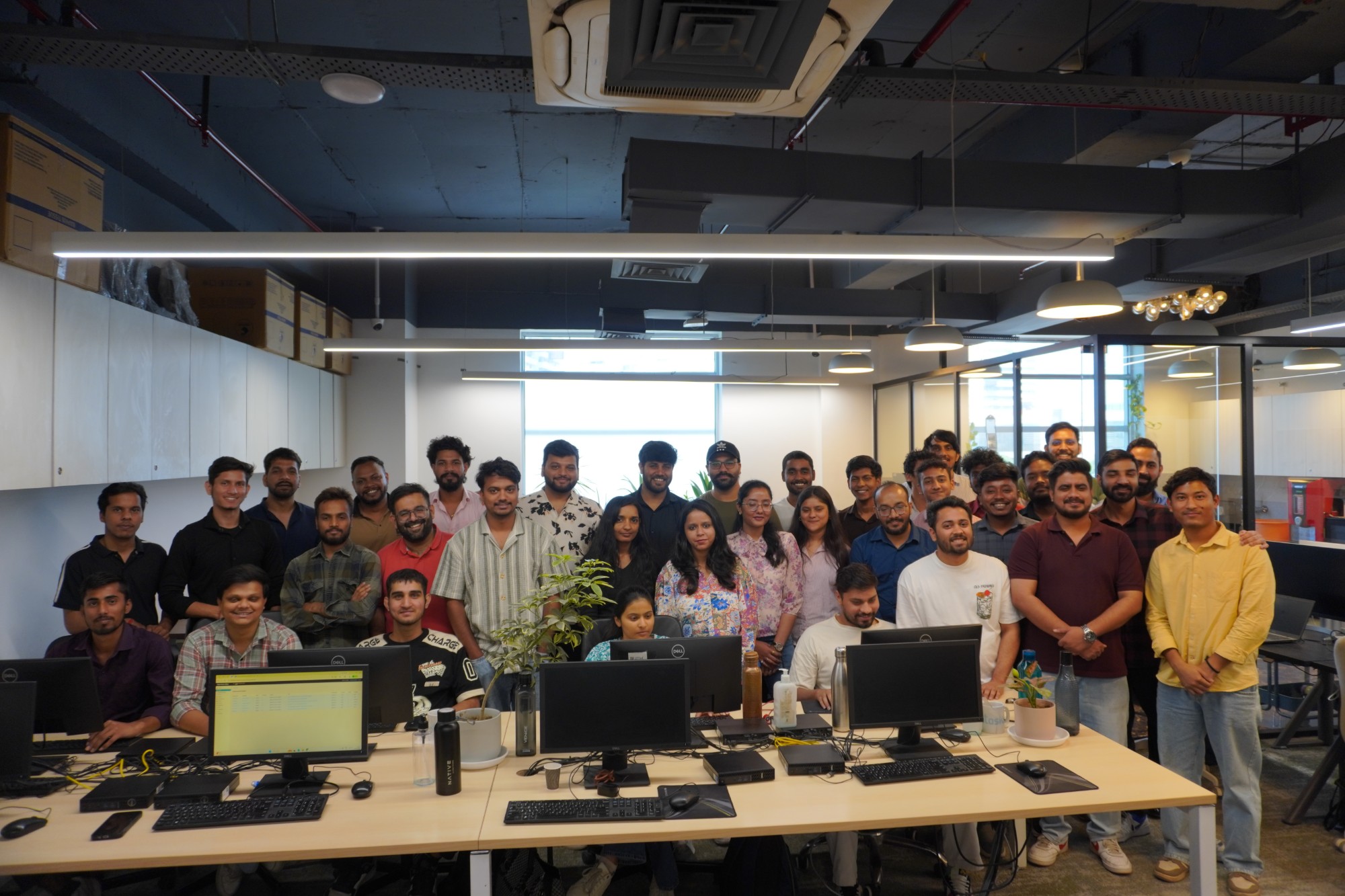 The MoreTasks team gathered together in the Noida office